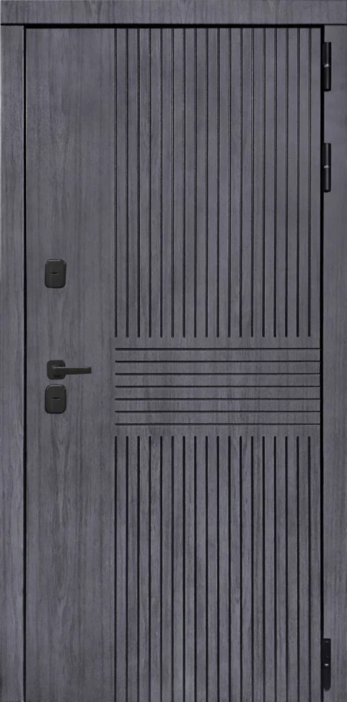 Входная дверь ДвериПРО Берген СБ-1 (ст. белое, 16мм, беленый дуб) DPRO204803 внешняя сторона