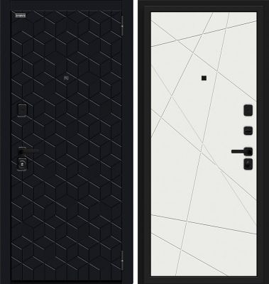 Дверь Браво Кьюб (RBE) Total Black/Super White